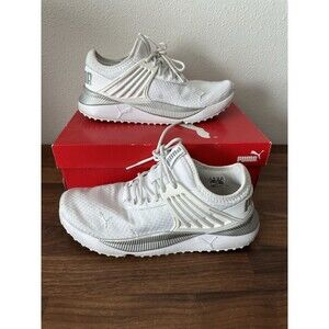 PUMA Women's Pacer Future Shine Sneakers Size 10 White/Silver Athletic Shoes